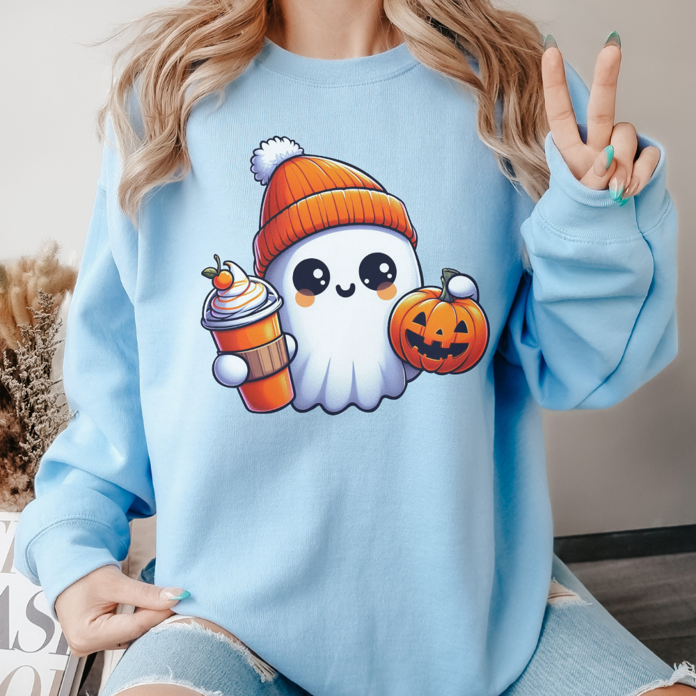 Cute Coffee Ghost | Halloween Sweatshirt